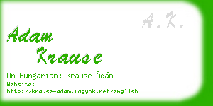 adam krause business card