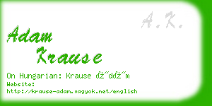 adam krause business card